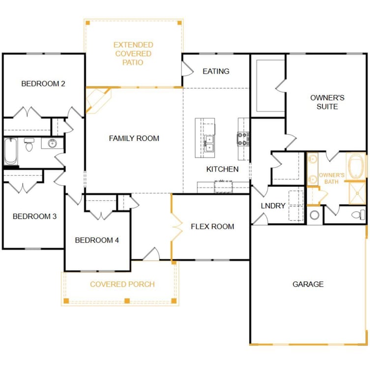 Hedgefield Homes Quick Move In Home Floor Plan