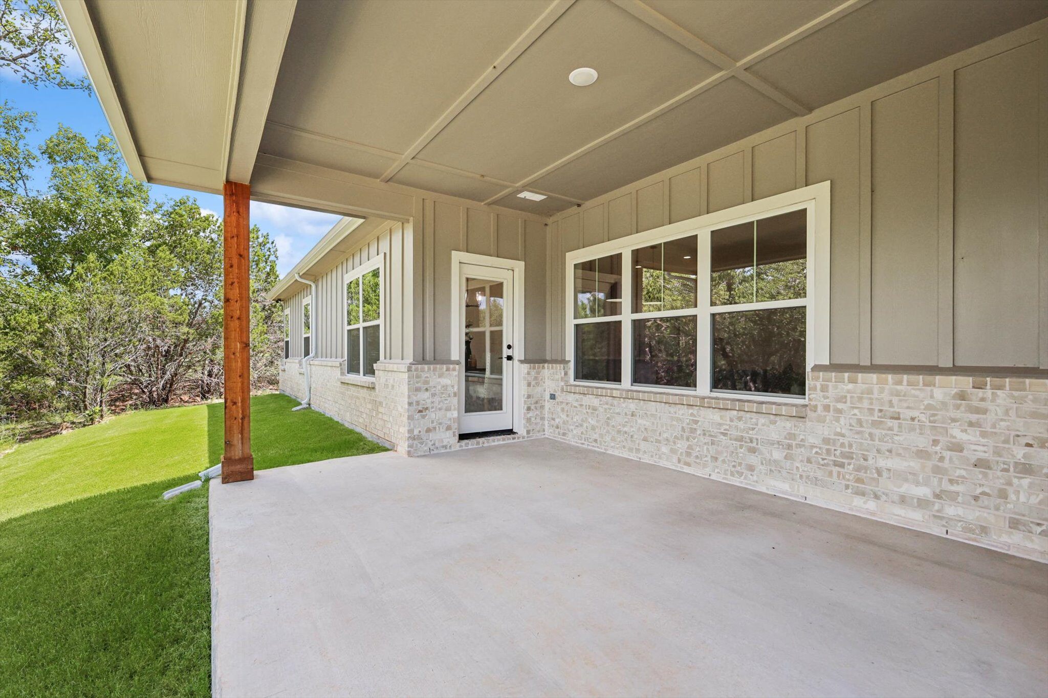 Spacious covered back patio 